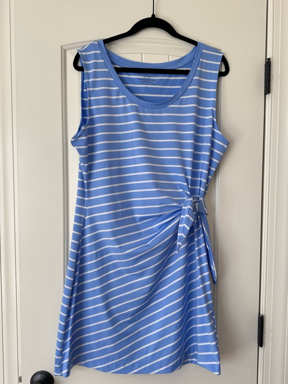 Vineyard Vines Performance Blue Stripe Dress, Size L